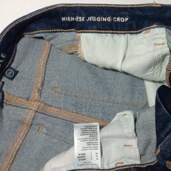 American Eagle Jeans High-Rise Jegging Crop Next Level Stretch Women's Size 2 - Picture 8 of 13